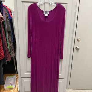 Slinky Brand Long Sleeve Dress in Purple